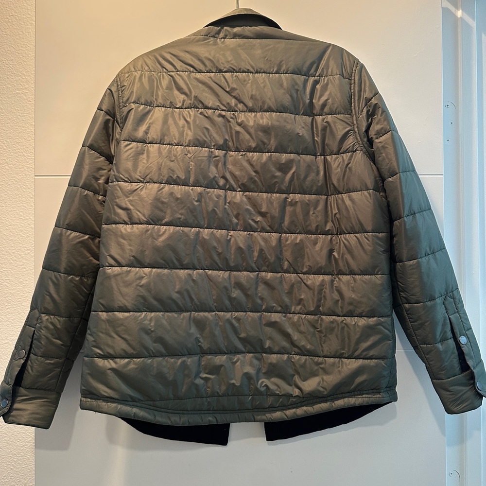 O’Neill Zepher Reversible Quilted Jacket Green Black Men’s | NWOT Size M - Picture 9 of 12